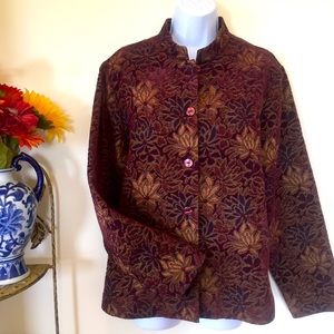 Burgundy & Gold Brocade Jacket